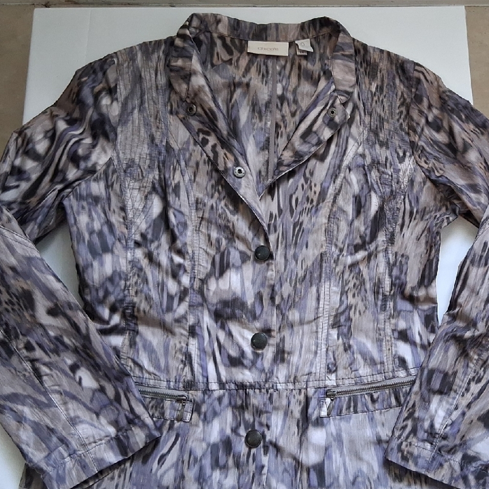Chico's Abstract Pattern Lightweight Jacket - Picture 7 of 8
